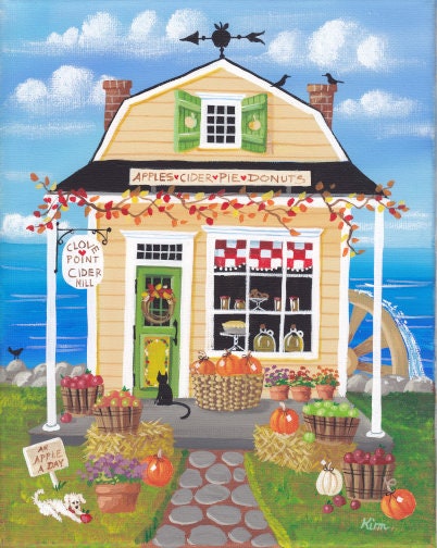 Clove Point Cider Mill cross stitch pattern by Kim Leo/JMS Art Licensing