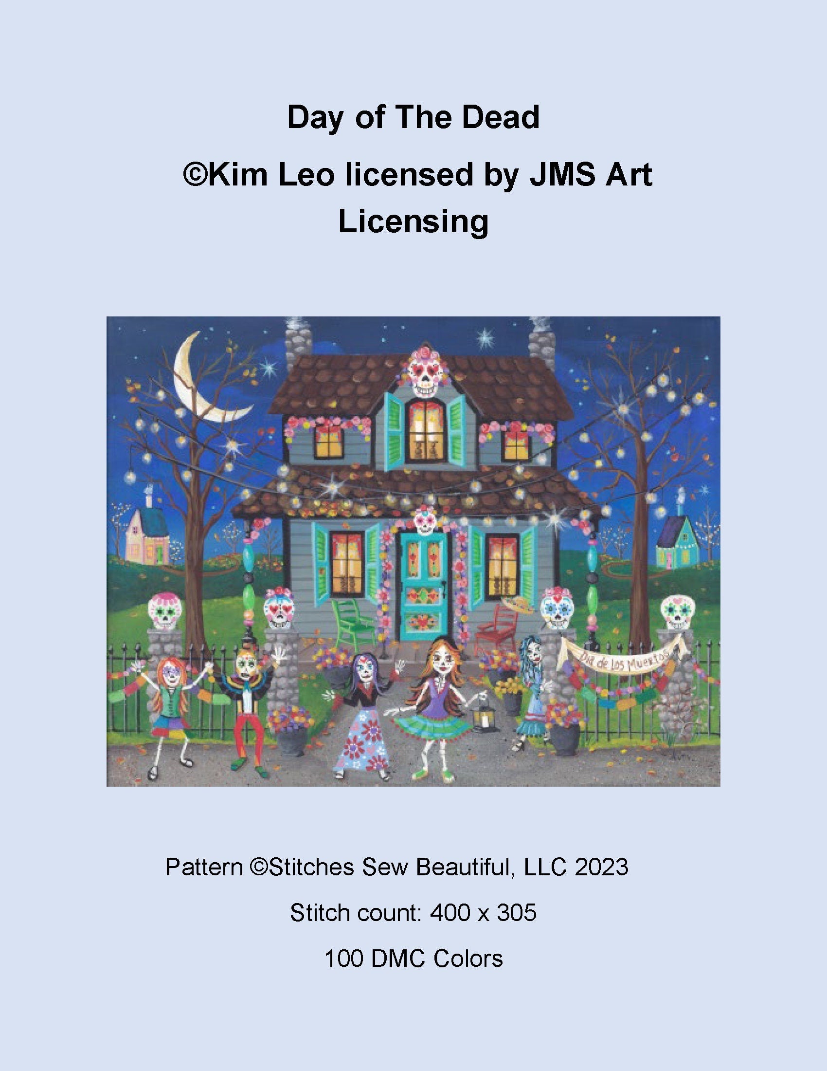 Day of The Dead cross stitch pattern by Kim Leo/JMS Art Licensing