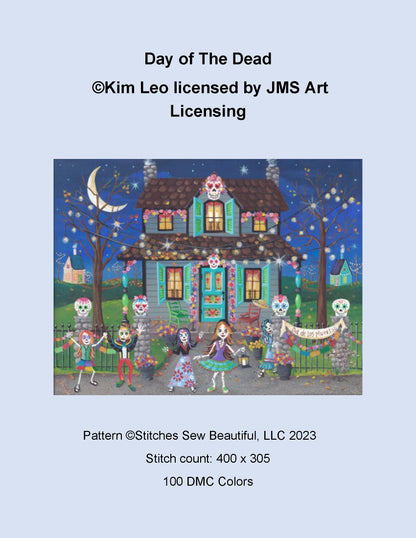 Day of The Dead cross stitch pattern by Kim Leo/JMS Art Licensing