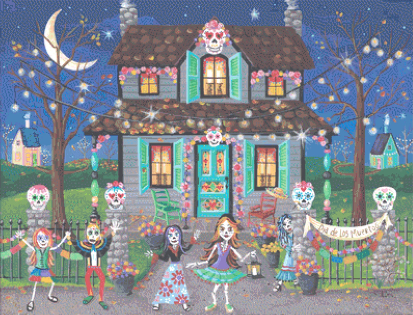 Day of The Dead cross stitch pattern by Kim Leo/JMS Art Licensing