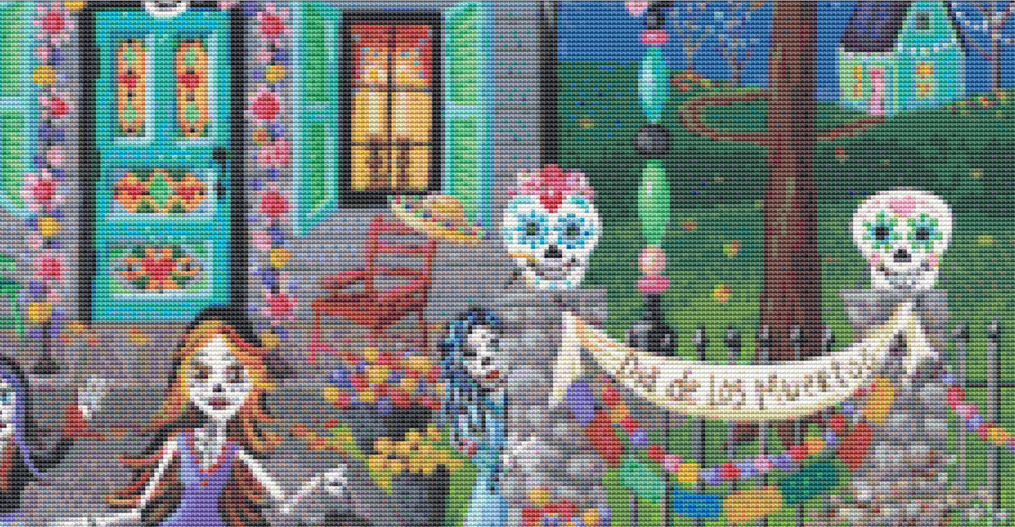 Day of The Dead cross stitch pattern by Kim Leo/JMS Art Licensing