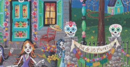 Day of The Dead cross stitch pattern by Kim Leo/JMS Art Licensing