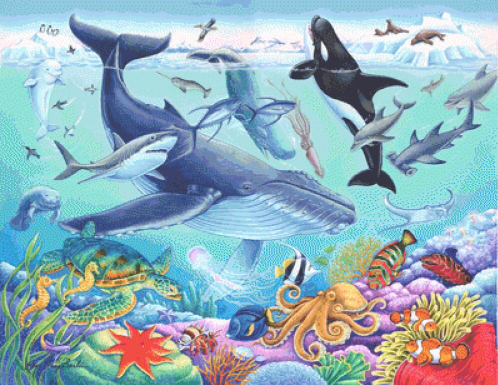 Under the Sea cross stitch pattern by Rose Mary Berlin/Ansada Art Licensing Group, LLC.