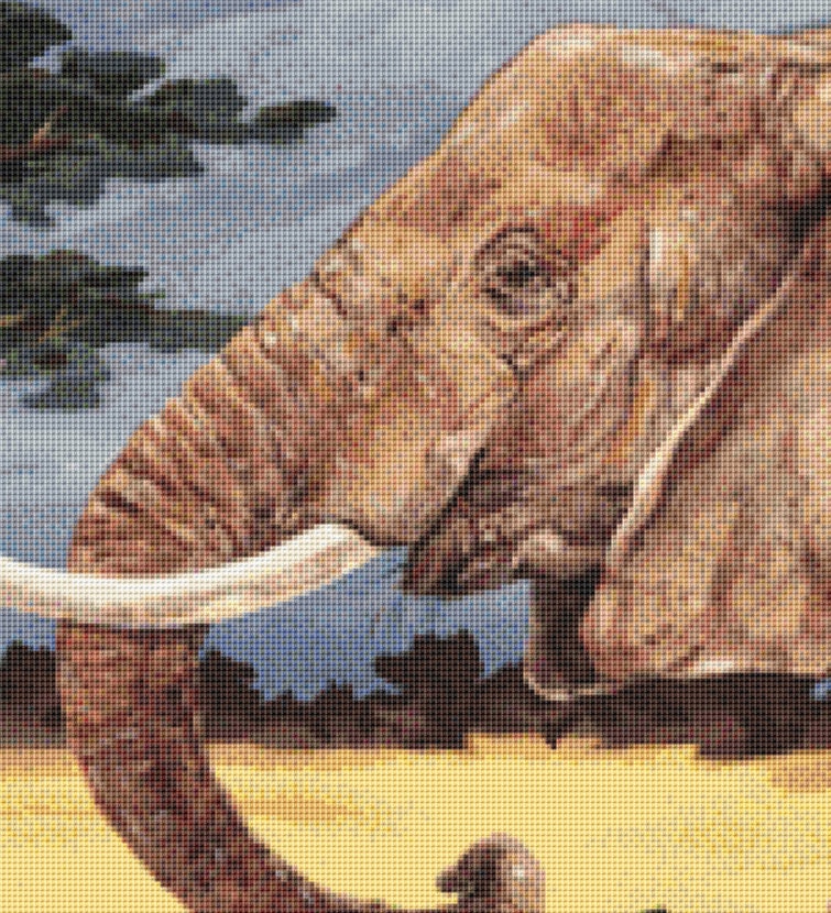 Elephants cross stitch pattern by Linda Howard Bittner/Ansada Art Licensing Group, LLC.