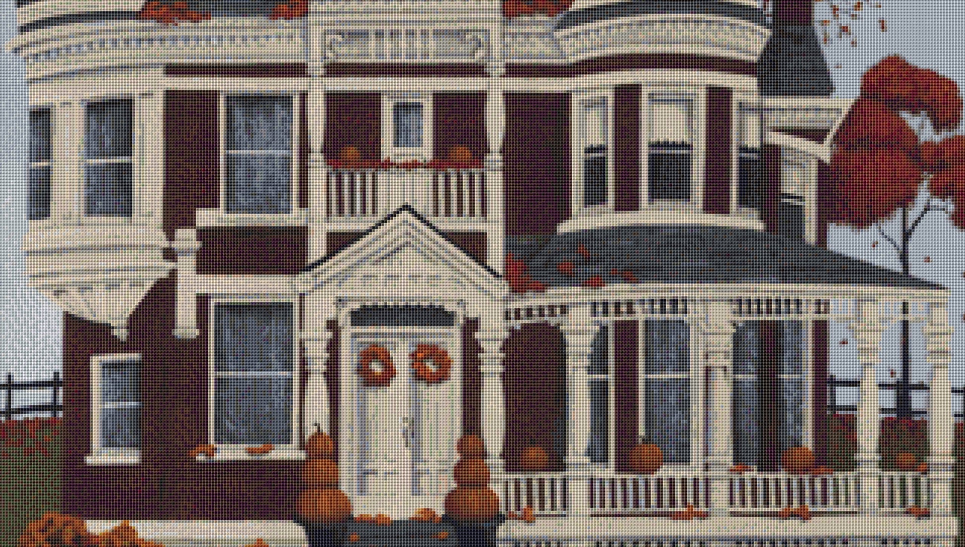 Maple Place cross stitch pattern Copyright Catherine Holman/Ansada Licensing Group, LLC