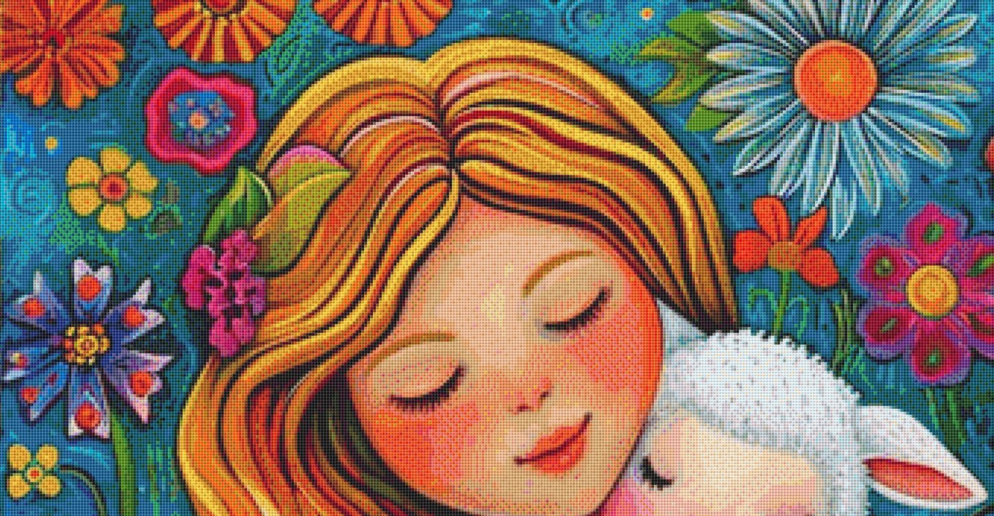 Mary Had a Little Lamb Expanded Colors Version cross stitch pattern by Eder Jose Rosa