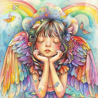 Colorful Angel 2 cross stitch pattern by Passy Art