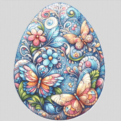 Easter Egg Mandala ©Adobe Ext. License cross stitch pattern by StitchesSewBeautiful, LLC.