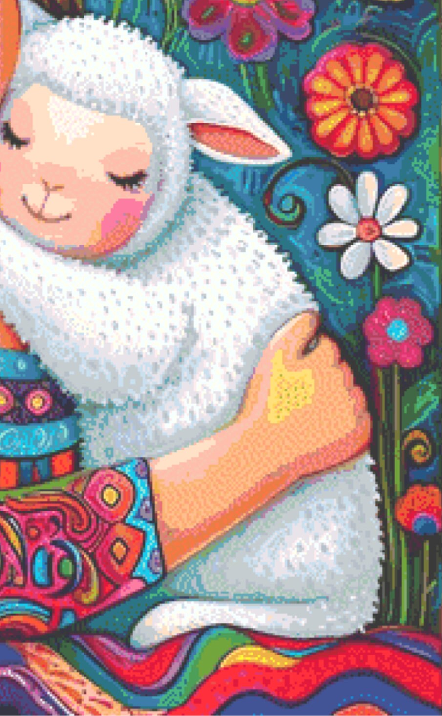 Mary Had a Little Lamb cross stitch pattern by Eder Jose Rosa