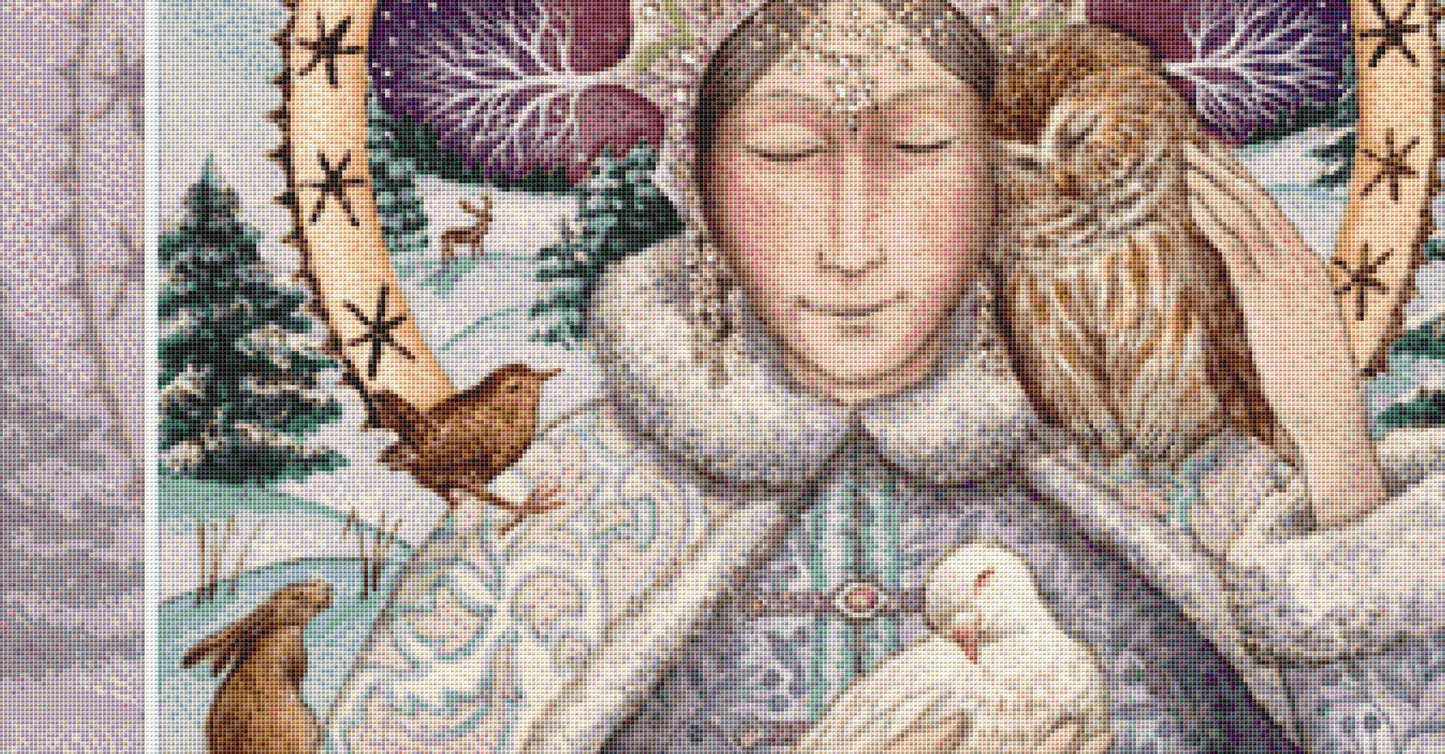 Solstice Stillness cross stitch pattern by Wendy Andrew of Painting Dreams