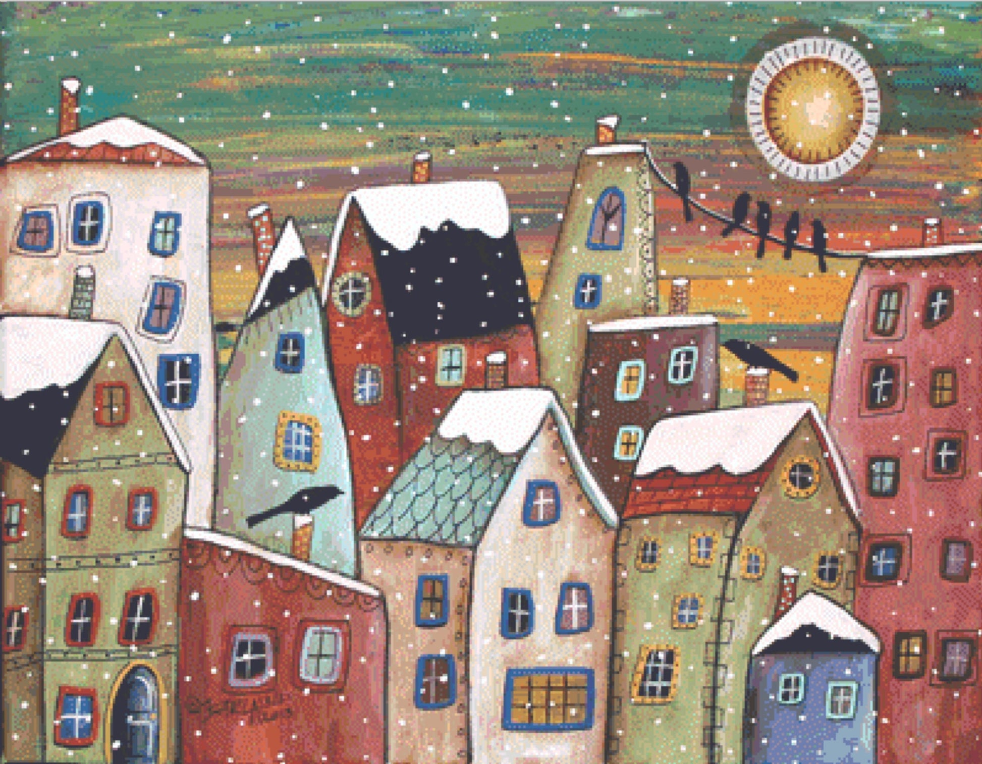 Blizzard counted cross stitch pattern by Karla Gerard