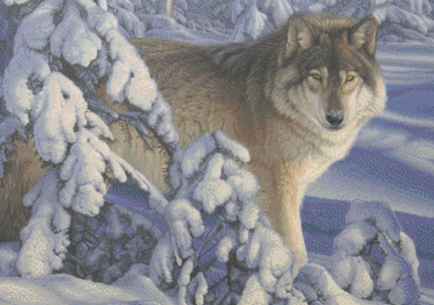Strong and Free cross stitch pattern by Derek Wicks/Ansada Art Licensing Group, LLC