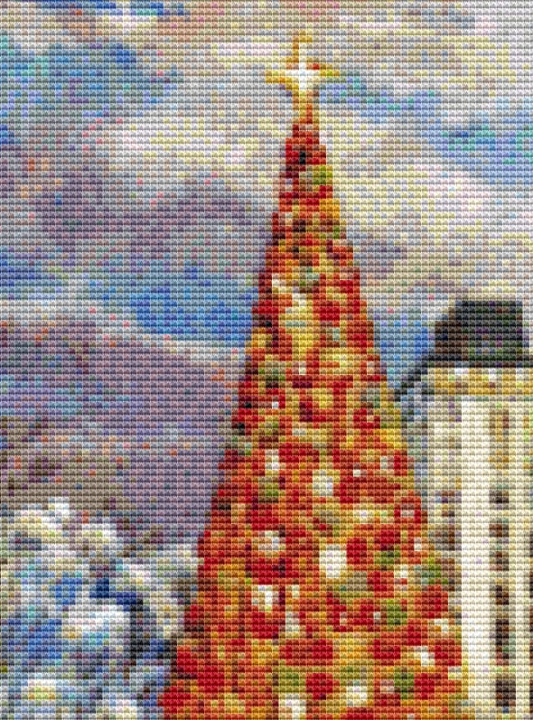 Skating at the Pond cross stitch pattern by Jess Hager/Ansada Art Licensing Group, LLC.