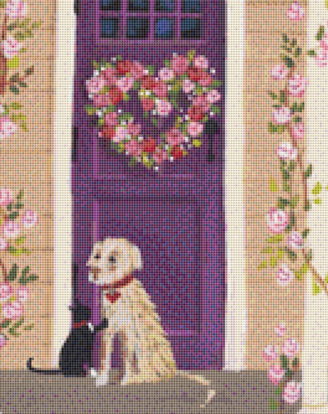 Cupid's Cupcakes cross stitch pattern by Kim Leo licensed by JMS Art Licensing (Digital Format)