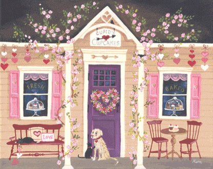 Cupid's Cupcakes cross stitch pattern by Kim Leo licensed by JMS Art Licensing (Digital Format)