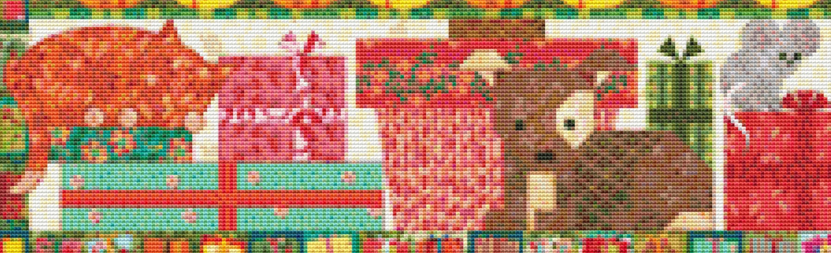 Quilted Christmas Tree cross stitch pattern by Cobble Hill Puzzle Company/Ansada Art Licensing Group, LLC.