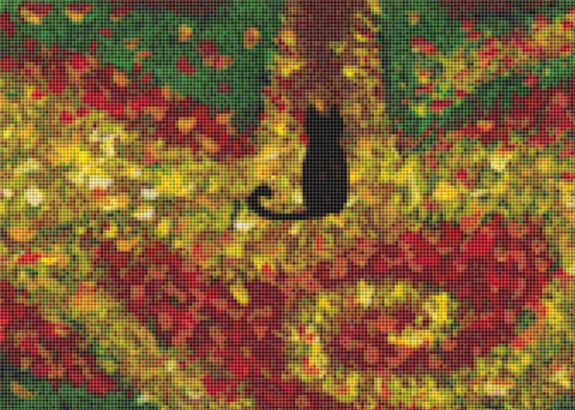 Autumn Mosaic 16 cross stitch pattern by Kim Leo licensed by JMS Art Licensing