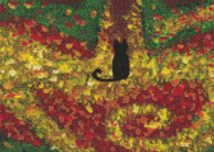 Autumn Mosaic 16 cross stitch pattern by Kim Leo licensed by JMS Art Licensing