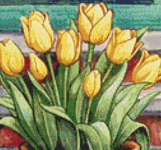Spring Rabbit Brown cross stitch pattern by Rose Mary Berlin/Ansada Art Licensing Group, LLC.