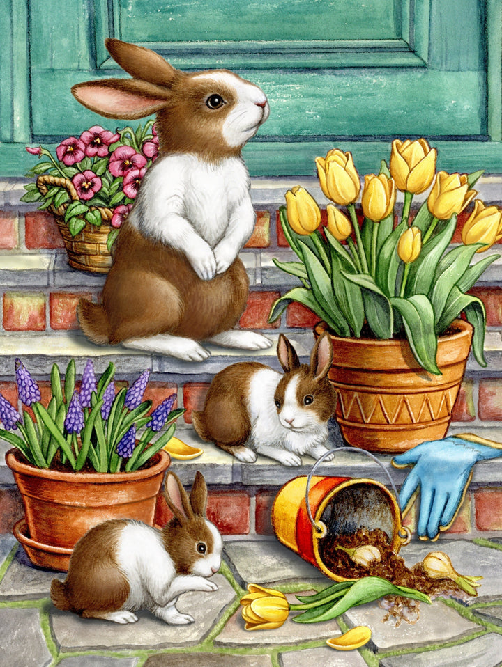 Spring Rabbit Brown cross stitch pattern by Rose Mary Berlin/Ansada Art Licensing Group, LLC.