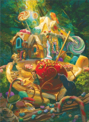 Hansel and Gretel cross stitch pattern by Cobble Hill Puzzle Company/Ansada Art Licensing Group, LLC
