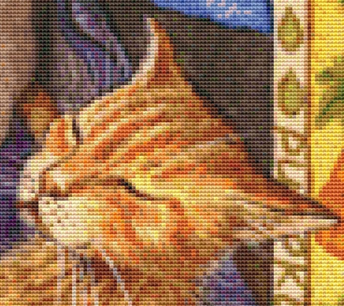 Pumpkin Wise Woman cross stitch pattern by Wendy Andrew of Painting Dreams