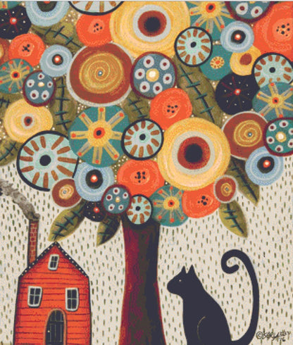 Home Sweet Home counted cross stitch pattern by Karla Gerard