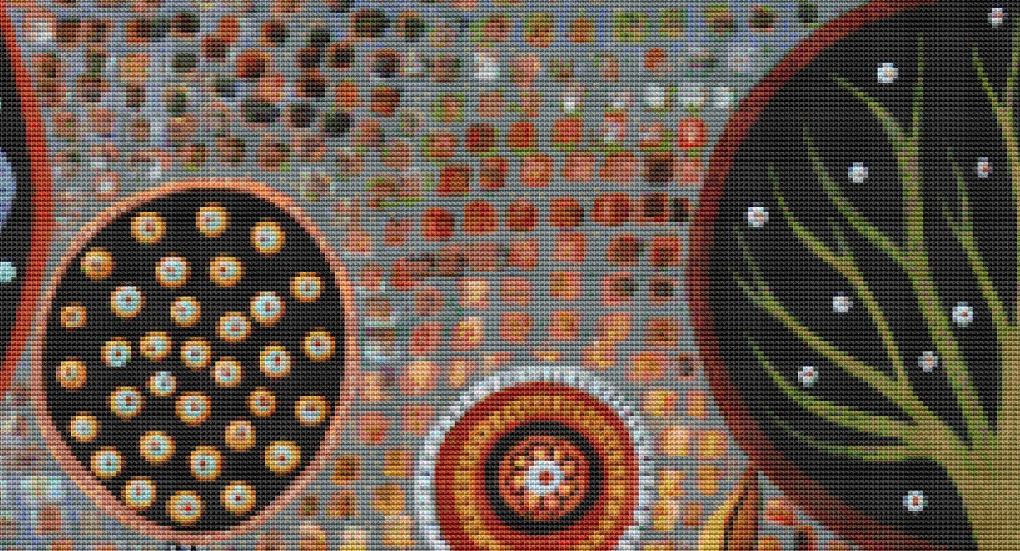 Deer and Bird 1 counted cross stitch pattern by Karla Gerard.