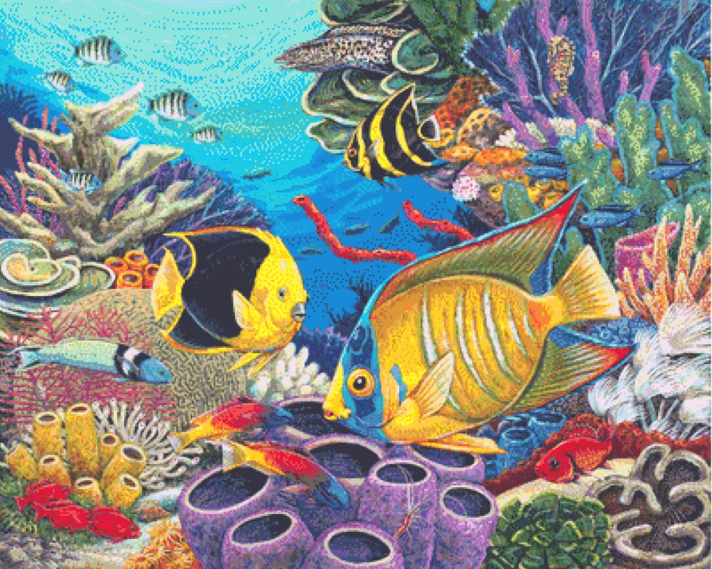 Coral Reef cross stitch pattern by Linda Howard Bittner/Ansada Art Licensing Group, LLC
