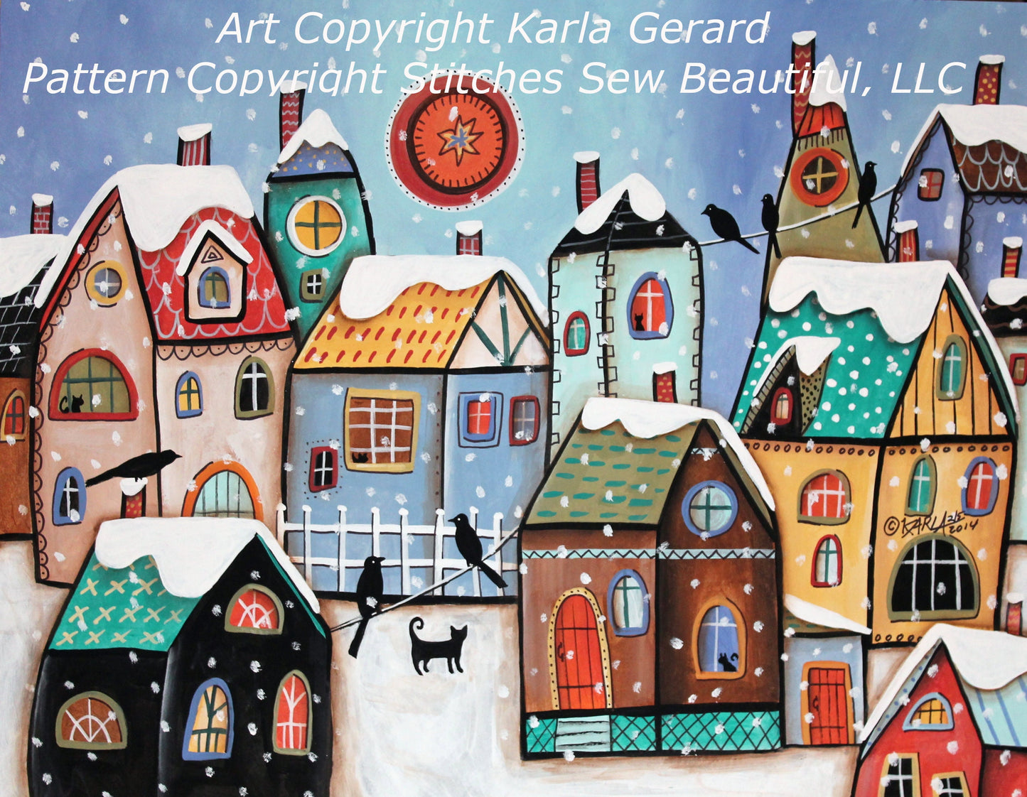 Peering cross stitch pattern by Karla Gerard