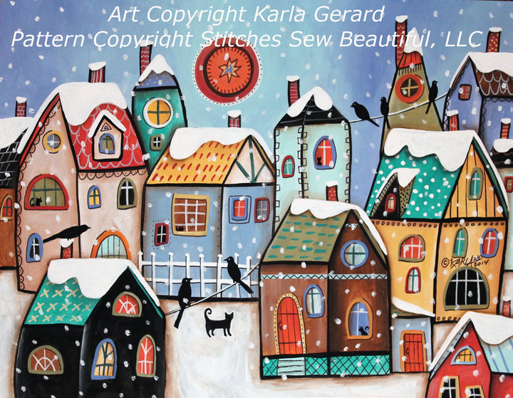 Peering cross stitch pattern by Karla Gerard