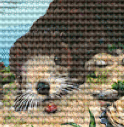 Sea Otters cross stitch pattern by Linda Howard Bittner/Ansada Art Licensing Group, LLC.