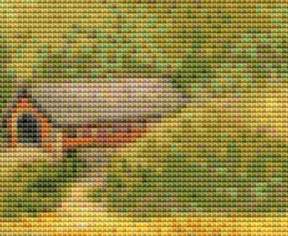 Holstein Country H cross stitch pattern by Rose Mary Berlin/Ansada Art Licensing Group, LLC.
