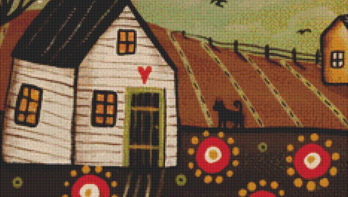 Red Flowers 1 cross stitch patttern by Karla Gerard