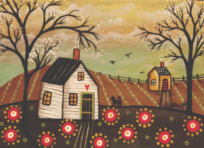Red Flowers 1 cross stitch patttern by Karla Gerard