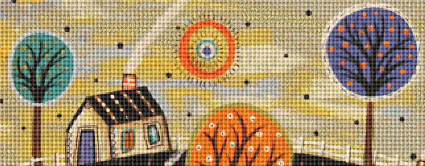 Round Trees cross stitch pattern by Karla Gerard