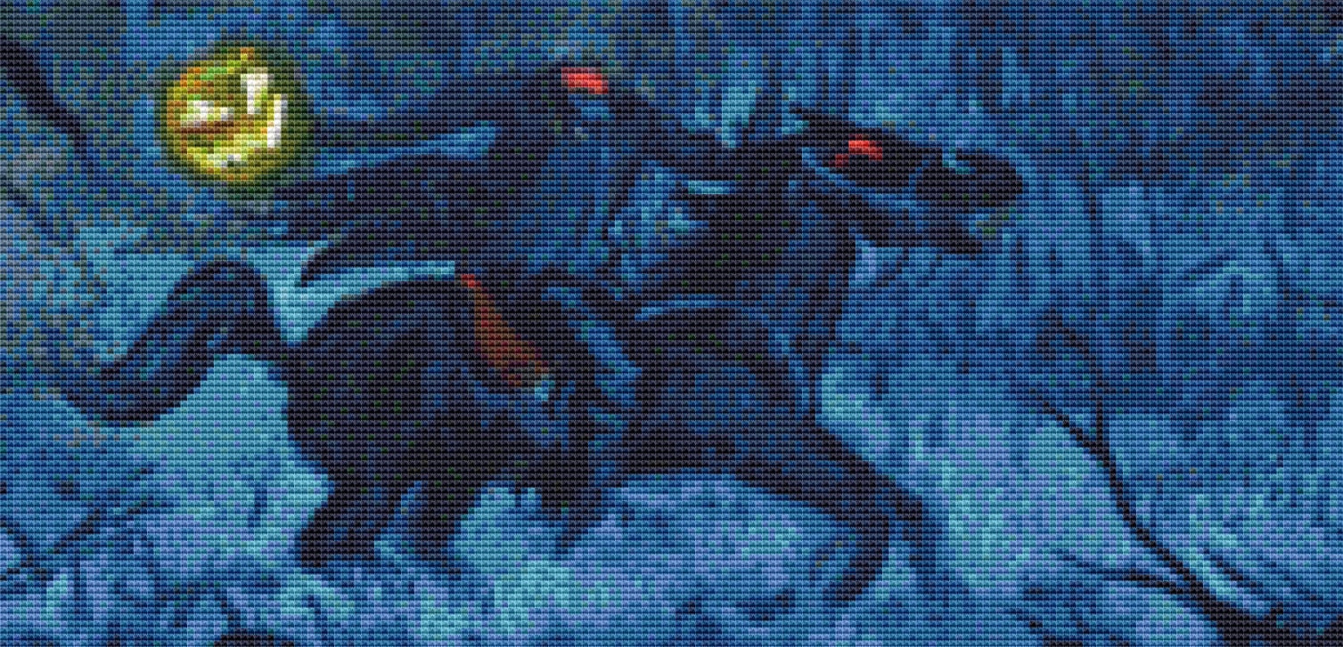 Sleepy Hollow cross stitch pattern by Patrick Gauthier