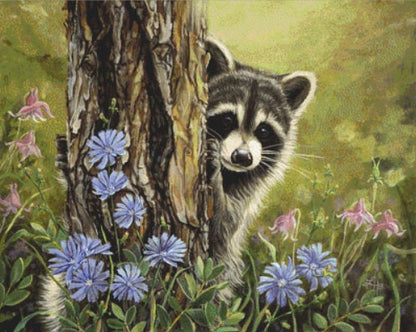 Secret Admirer cross stitch pattern by Linda Howard Bittner/Ansada Art Licensing Group, LLC.