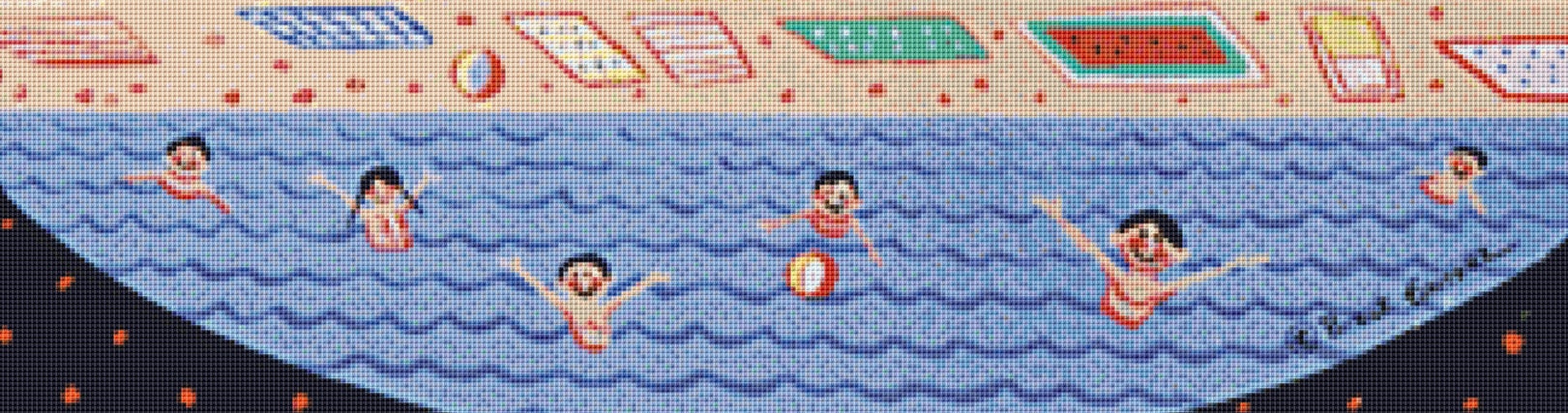 Fun at the Ocean House cross stitch pattern by Patrick Gauthier