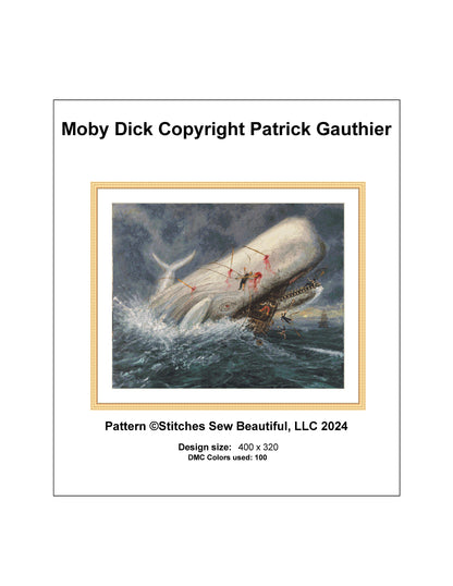 Moby Dick cross stitch pattern by Patrick Gauthier