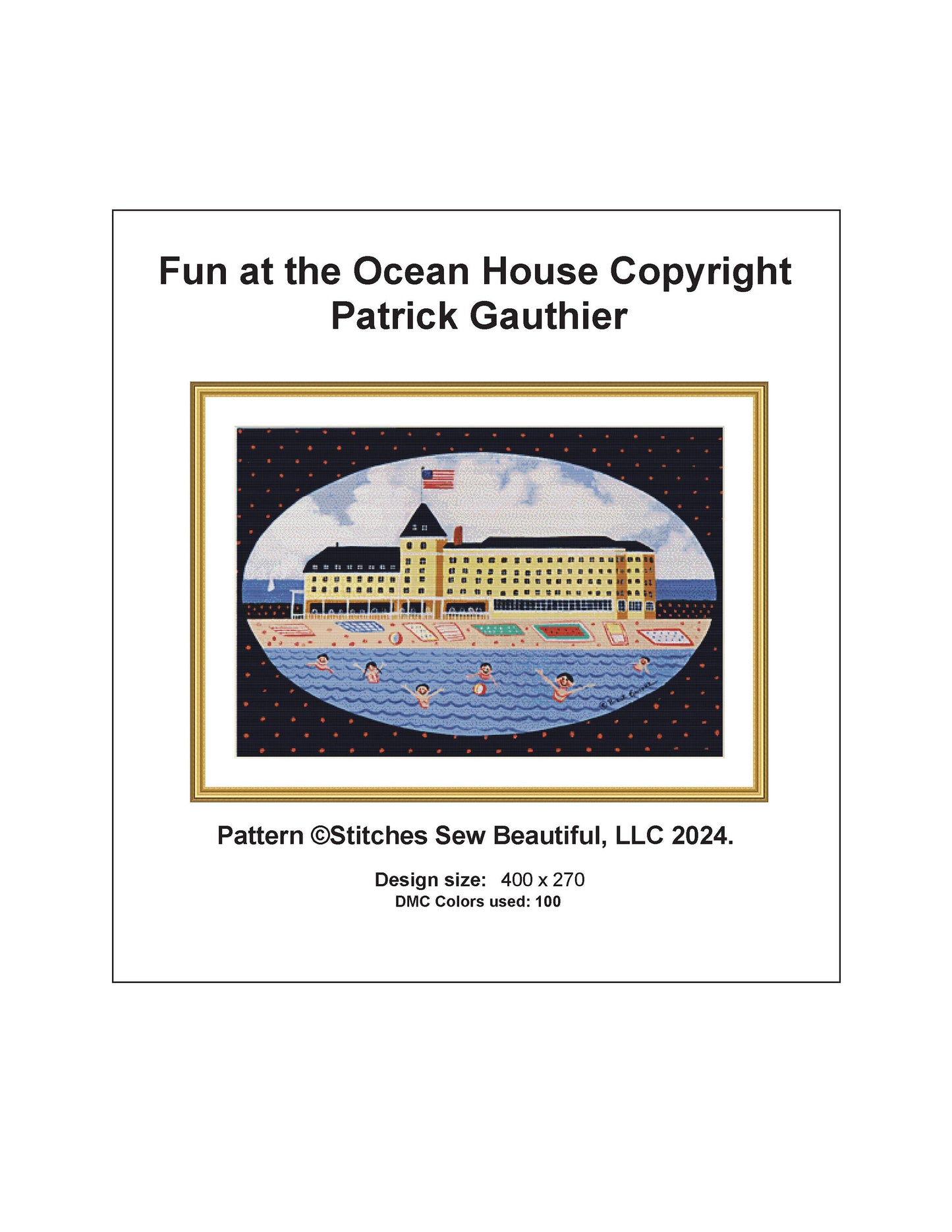 Fun at the Ocean House cross stitch pattern by Patrick Gauthier