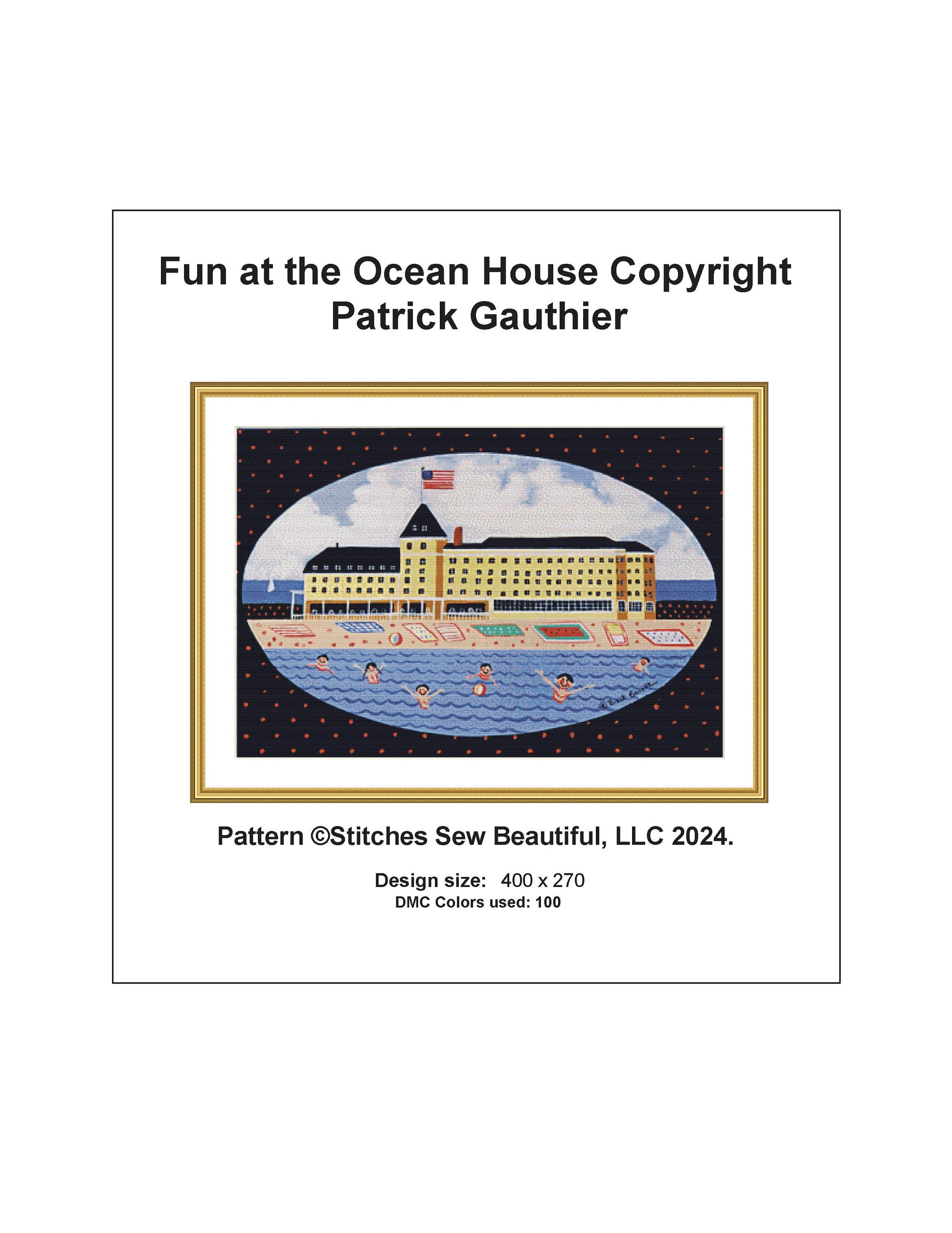 Fun at the Ocean House cross stitch pattern by Patrick Gauthier