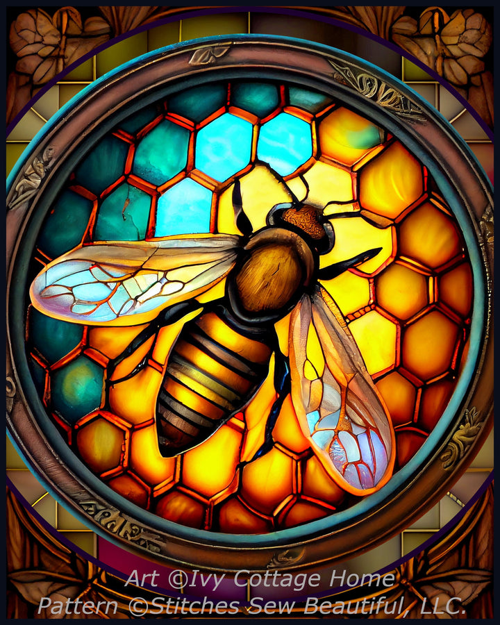 Bee 2 cross stitch pattern by IvyCottageHome