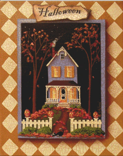 Halloween Hill cross stitch pattern by Catherine Holman/Ansada Art Licensing Group, LLC