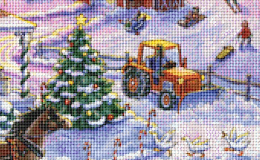Countryside Christmas cross stitch pattern by Rose Mary Berlin/Ansada Art Licensing Group, LLC