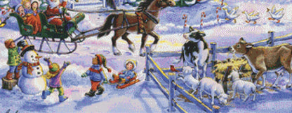 Countryside Christmas cross stitch pattern by Rose Mary Berlin/Ansada Art Licensing Group, LLC