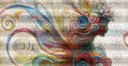 Ethereal Love (Max Colors) cross stitch pattern by World of Love Hearts/Adrian G Eyre