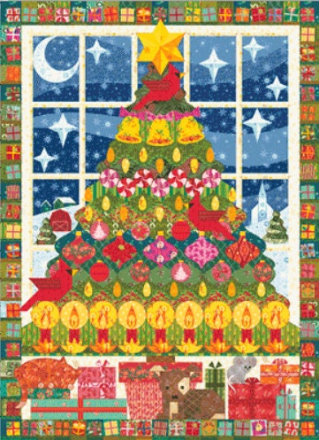 Quilted Christmas Tree cross stitch pattern by Cobble Hill Puzzle Company/Ansada Art Licensing Group, LLC.