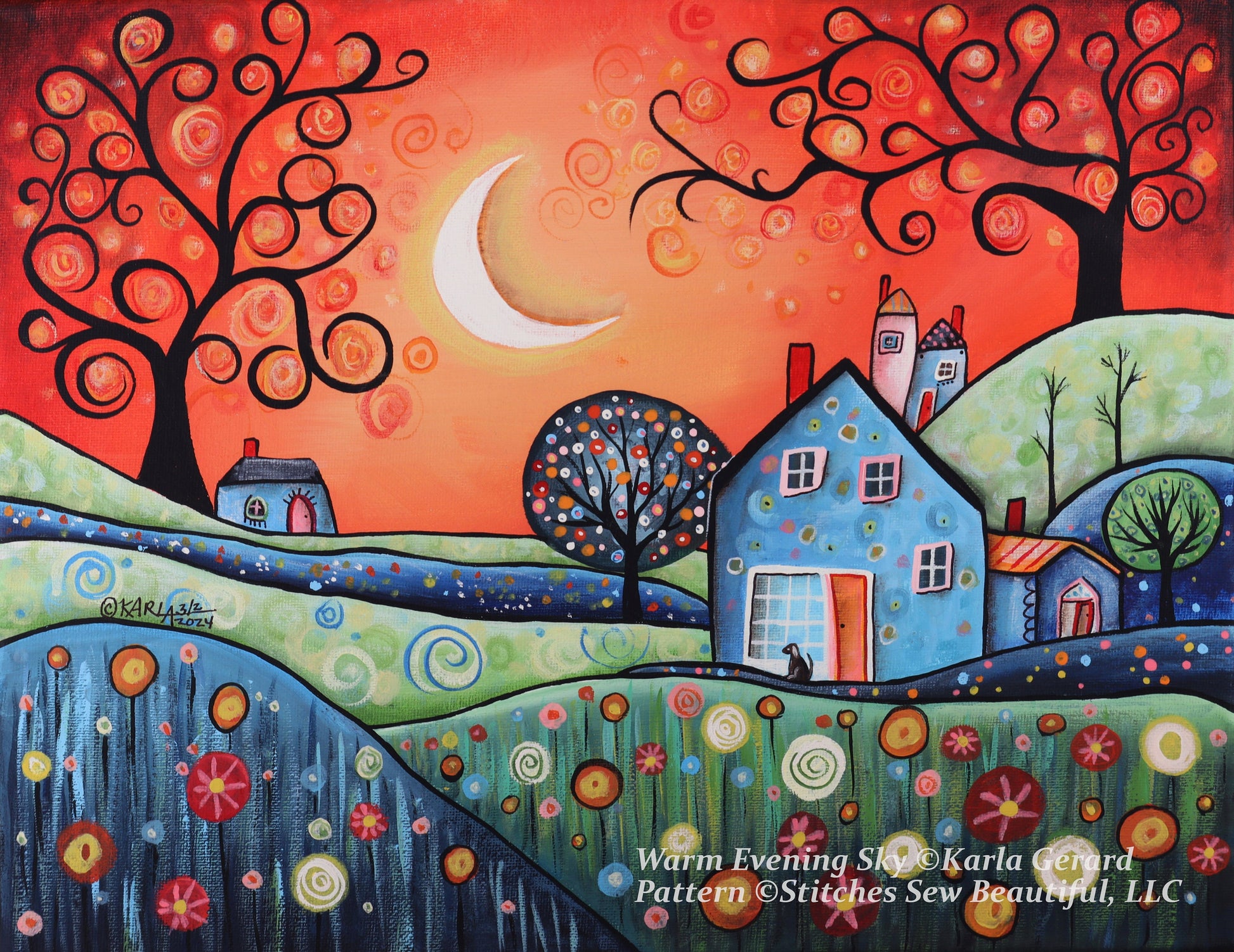 Warm Evening Sky (Small) cross stitch pattern by Karla Gerard