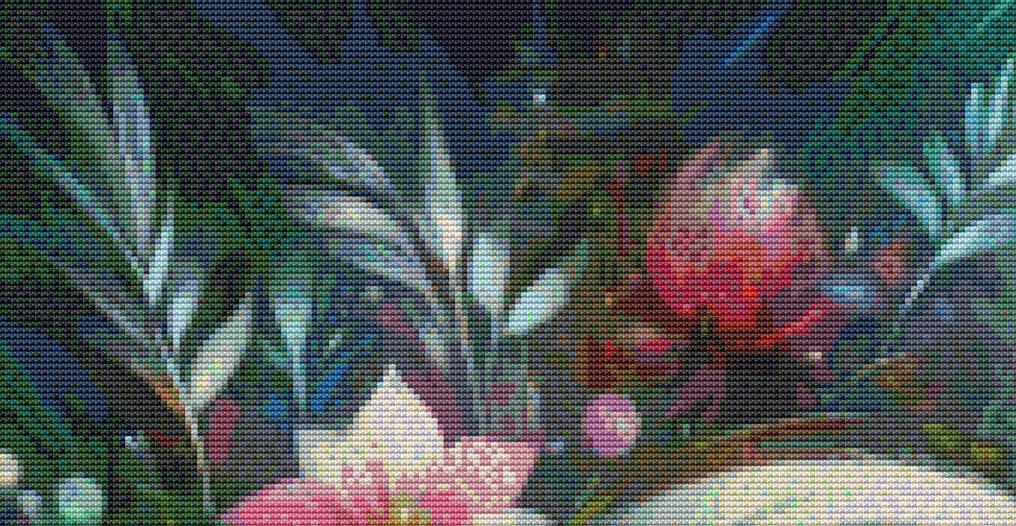 Enchantment in Bloom cross stitch pattern by World of Love Hearts/Adrian G. Eyre